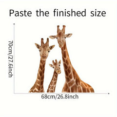 Cartoon Giraffe Family Wall Sticker Bedroom Living Room Decorative Wall Sticker