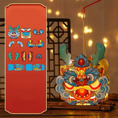 DIY Cartoon Dragon Lantern Kit - Year of the Dragon Hollow Projection Lantern