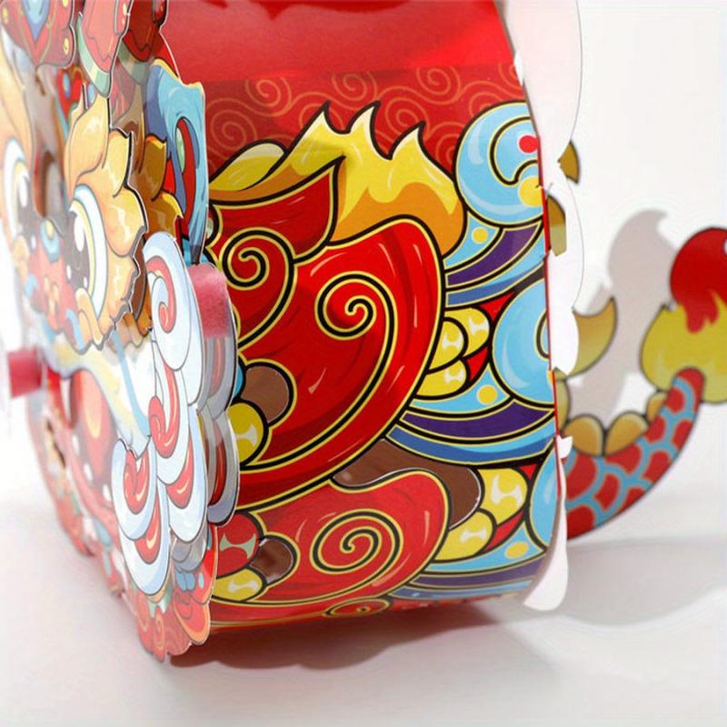 DIY Cartoon Dragon Lantern Kit - Year of the Dragon Hollow Projection Lantern