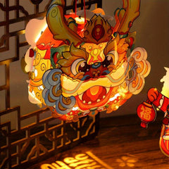 DIY Cartoon Dragon Lantern Kit - Year of the Dragon Hollow Projection Lantern