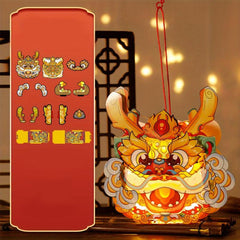 DIY Cartoon Dragon Lantern Kit - Year of the Dragon Hollow Projection Lantern