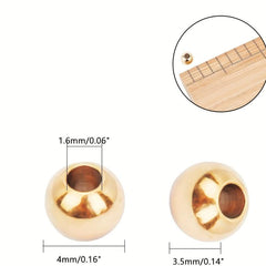 400pcs 4mm Golden Plated Brass Spacer Beads for Jewelry Making