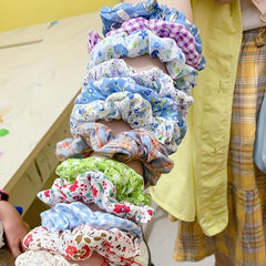 7pcs Floral Cotton Quilted Patches Fabric DIY Crafts