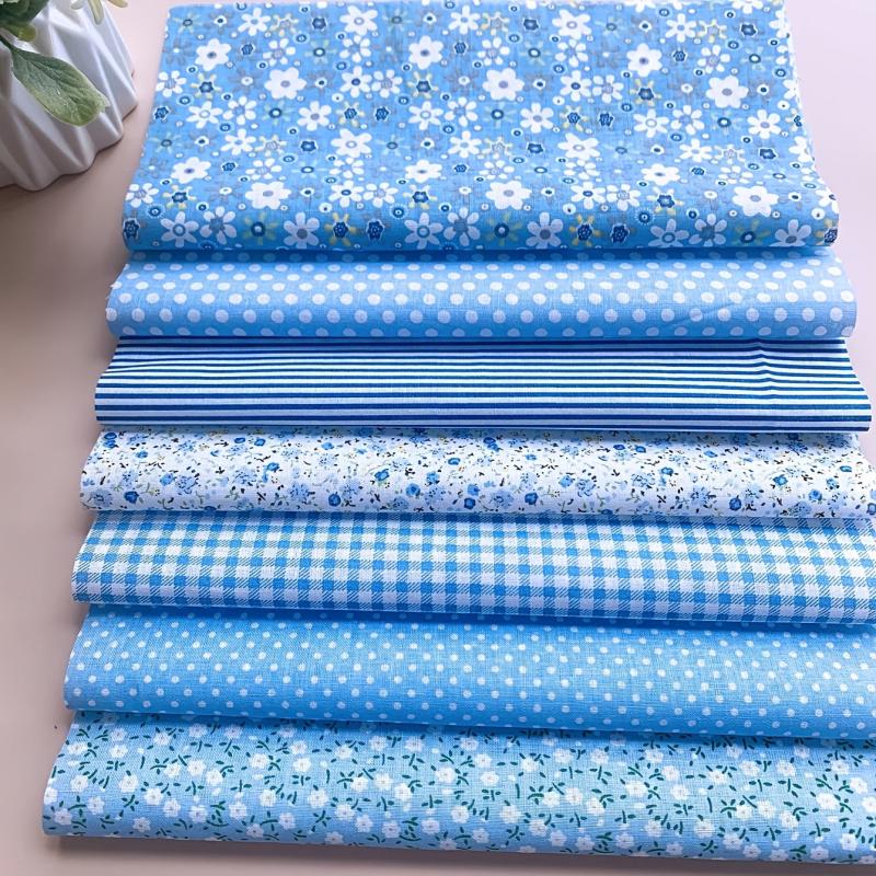 7pcs Floral Cotton Quilted Patches Fabric DIY Crafts