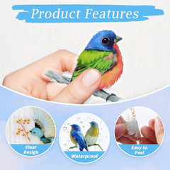 40pcs Colorful Bird Stickers for Scrapbook Crafts and Journals
