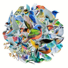 40pcs Colorful Bird Stickers for Scrapbook Crafts and Journals