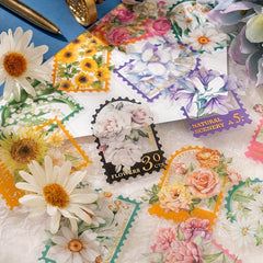 30pcs Plant Flower Stickers for DIY Art Supplies
