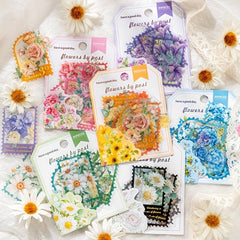 30pcs Plant Flower Stickers for DIY Art Supplies