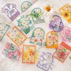 30pcs Plant Flower Stickers for DIY Art Supplies
