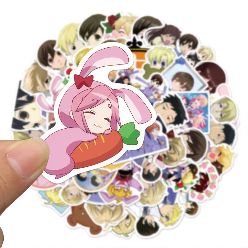 50 Waterproof Anime Stickers for DIY Notebook Decorations & Graffiti