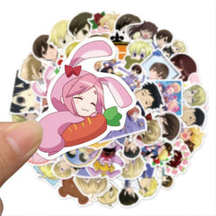 50 Waterproof Anime Stickers for DIY Notebook Decorations & Graffiti