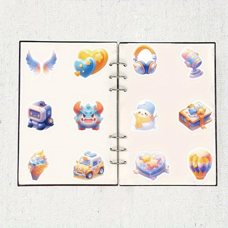 50pcs 3D Waterproof PVC Guitar Stickers for Mobile Phones Notebooks Toys