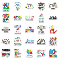 50pcs Cartoon Care Awareness Stickers Waterproof DIY Decoration