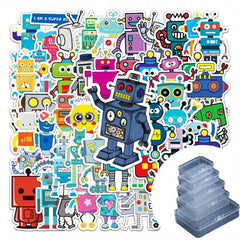 51pcs Robot Graffiti Stickers DIY Skateboard Water Cup Luggage Stickers