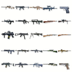 50pcs Military Gun Series Stickers Waterproof Decorative DIY Creative Toys