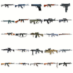 50pcs Military Gun Series Stickers Waterproof Decorative DIY Creative Toys