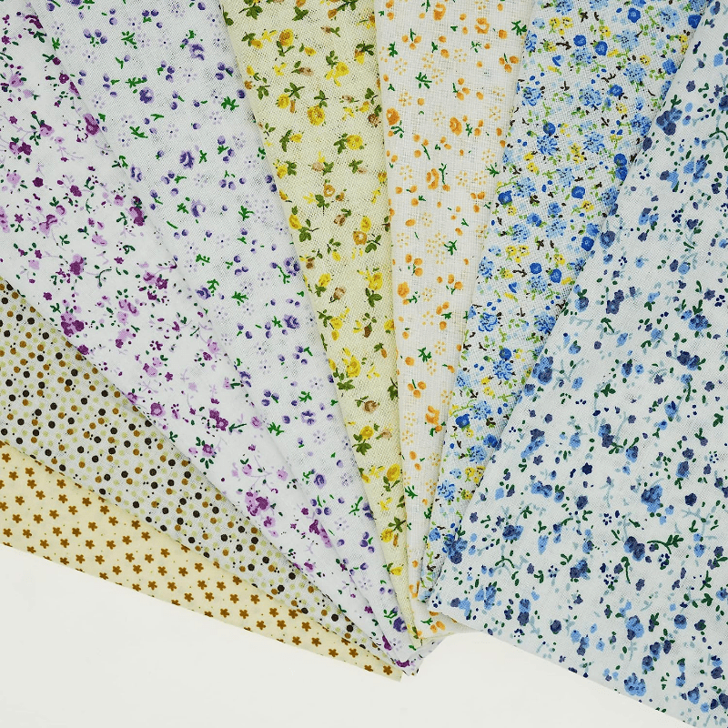 8pcs Flowers Quilting Fabric Bundles Fat Quarters Printed Craft Fabric