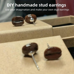100pcs Stainless Steel Flat Bottom Disc Stud Earrings Set DIY Making Ear