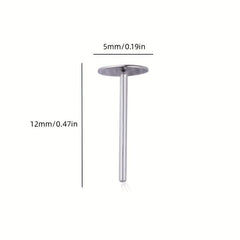 100pcs Stainless Steel Flat Bottom Disc Stud Earrings Set DIY Making Ear
