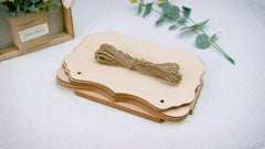 12pcs Blank Wooden Crafts Rectangular Hanging Decorations DIY Painting Crafts