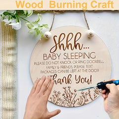 5pcs 30 48 Cm Wooden Round Crafts DIY Door Hanging Rack Wood Burning Painting