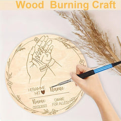 5pcs 30 48 Cm Wooden Round Crafts DIY Door Hanging Rack Wood Burning Painting