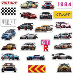50pcs Modified Car Racing Stickers For Decoration