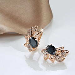 Zircon Flower Drop Earrings Vintage Wedding Bride Party Gift