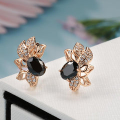 Zircon Flower Drop Earrings Vintage Wedding Bride Party Gift