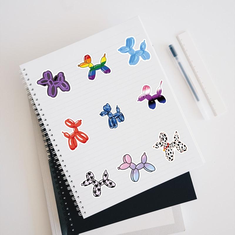 65pcs Balloon Dog Elk Doodle Funny Cartoon Waterproof Stickers Pack