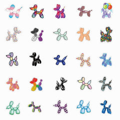 65pcs Balloon Dog Elk Doodle Funny Cartoon Waterproof Stickers Pack