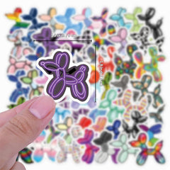 65pcs Balloon Dog Elk Doodle Funny Cartoon Waterproof Stickers Pack