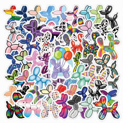 65pcs Balloon Dog Elk Doodle Funny Cartoon Waterproof Stickers Pack