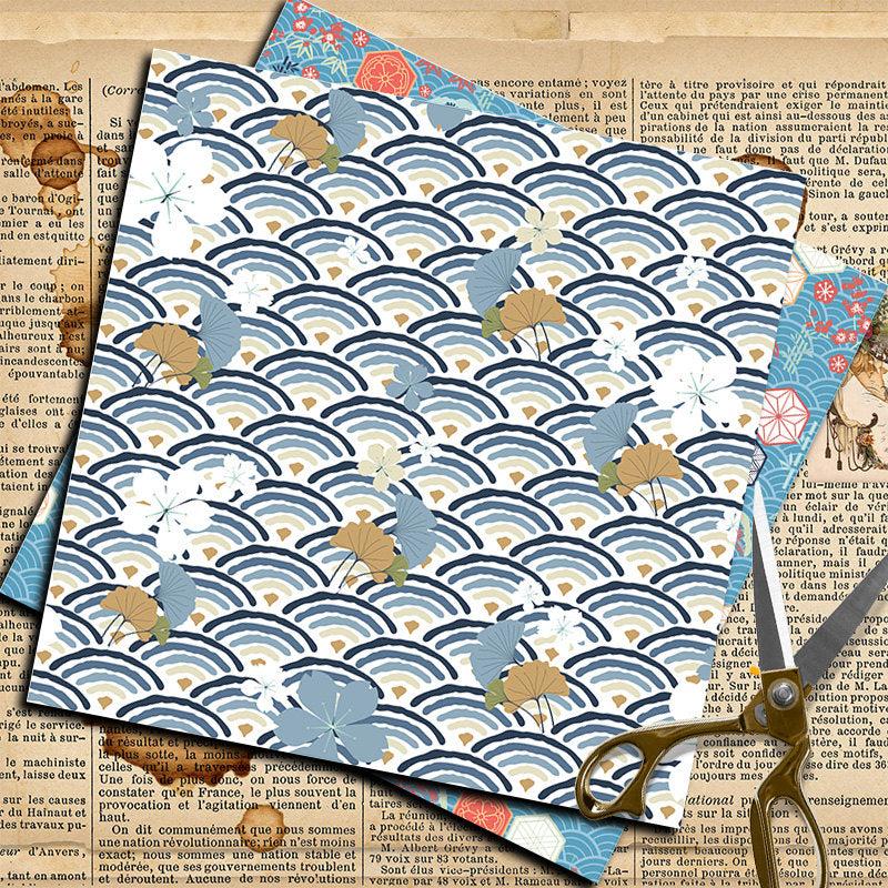 12 Sheets Large Size Retro Journal Material Paper DIY Tools