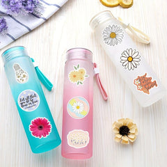 50 Flower Stickers Scrapbook Laptop Window Bottle Skateboard Decor