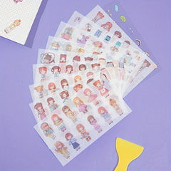 10pcs Cartoon Washi Paper Journal Decoration Stickers