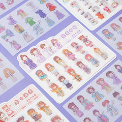 10pcs Cartoon Washi Paper Journal Decoration Stickers