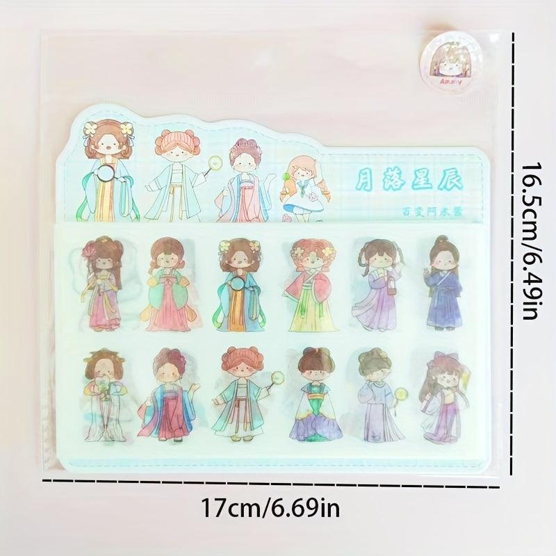 10pcs Cartoon Washi Paper Journal Decoration Stickers