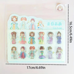 10pcs Cartoon Washi Paper Journal Decoration Stickers