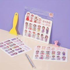 10pcs Cartoon Washi Paper Journal Decoration Stickers