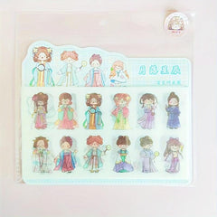 10pcs Cartoon Washi Paper Journal Decoration Stickers