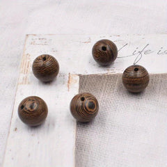 10pcs 12MM Chicken Wings Wood Loose Beads Round Beads Bracelet Necklace Material