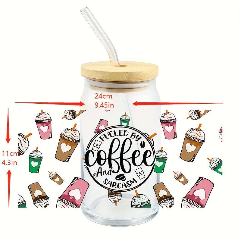 Cartoon Print Heat Transfer Sticker Cup Sticker Christmas DIY Glass