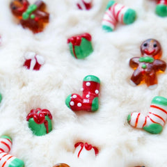 Christmas DIY Glass Beads Cartoon Christmas Socks Gingerbread Man Beads