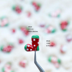 Christmas DIY Glass Beads Cartoon Christmas Socks Gingerbread Man Beads