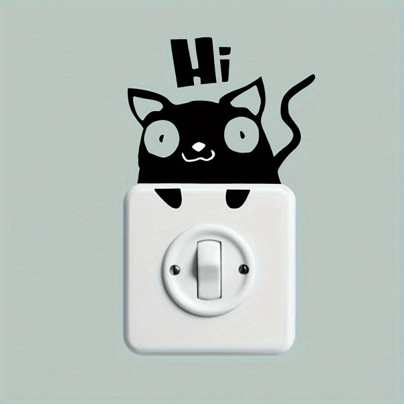 Kitten Switch Self-adhesive Decorative Sticker Home Decor
