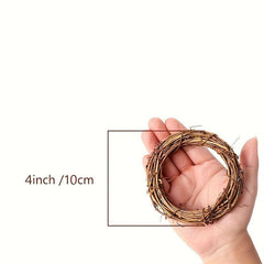 Natural Grape Wreath Ring Rattan Branch Door Wreath Hoop DIY Craft