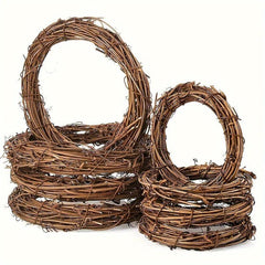 Natural Grape Wreath Ring Rattan Branch Door Wreath Hoop DIY Craft