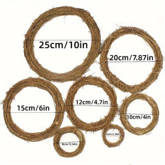 Natural Grape Wreath Ring Rattan Branch Door Wreath Hoop DIY Craft