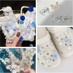 3D Butterfly Rhinestone Nail Art Supplies Aurora Decoration Baroque Style